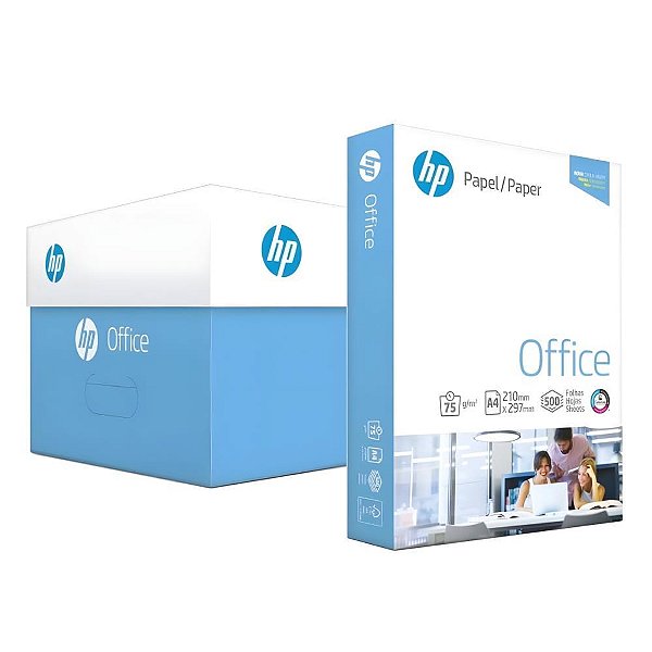 Papel Sulfite A4 HP Office 75G 10 PCTX500 CX com 10