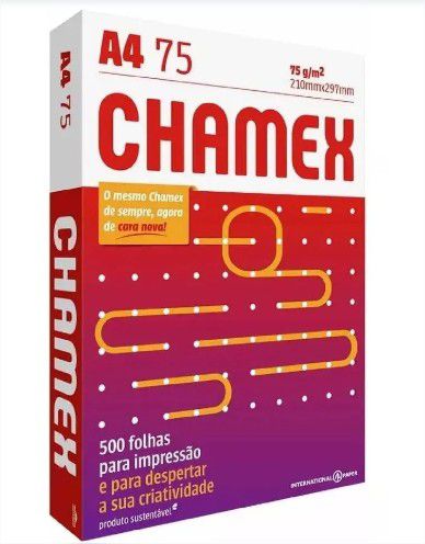 Papel Sulfite A4 Chamex 75G - Pacote com 500 Folhas