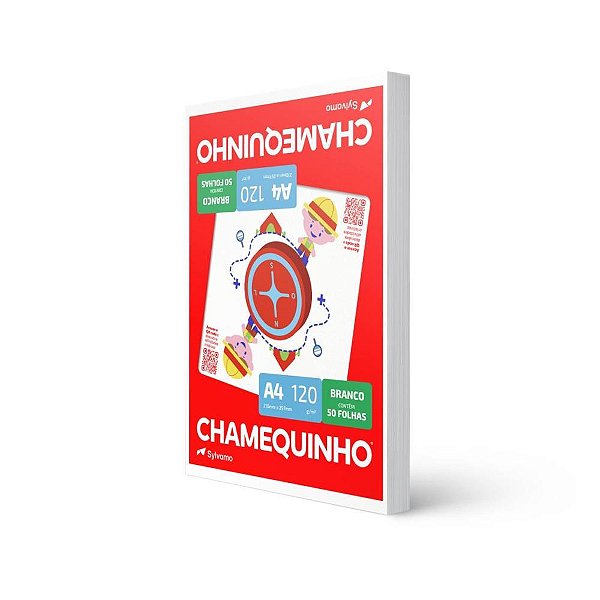 Papel Sulfite A4 Chamequinho 120G Branco - Pacote com 50 Folhas