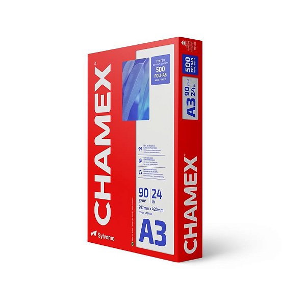 Papel Sulfite A3 Chamex Super 90G 500 Folhas