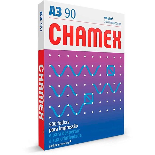 Papel Sulfite A3 Chamex Super 90G 500 Folhas