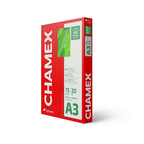 Papel Sulfite A3 Chamex Super 75G 500 Folhas