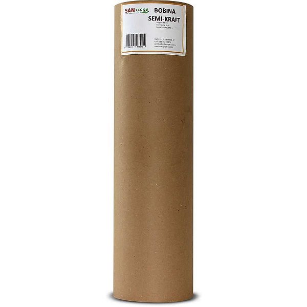 Papel Semi KRAFT Bobina 40CM X 140M 80G +/- 4,5KG