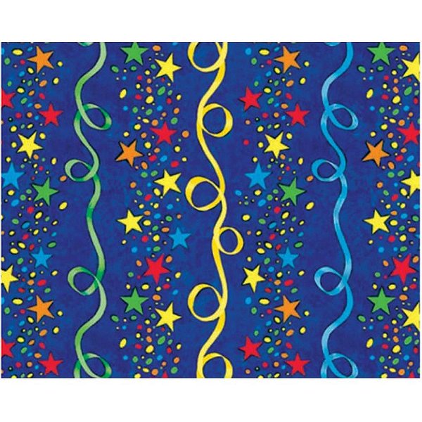 Papel de Presente Bobina Couchê 60CM X 100M - Estampa Festa