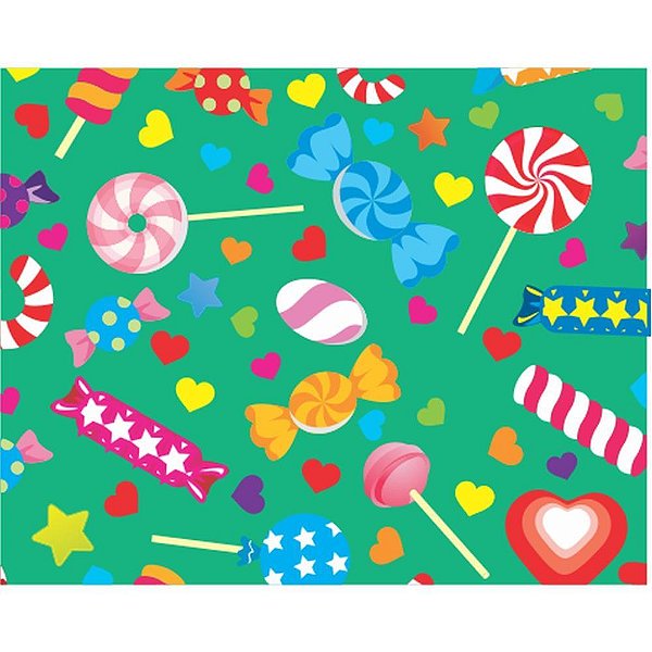 Papel de Presente Bobina Couchê 60CM MOD455 Doces 100M