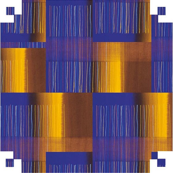 Papel de Presente Bobina Couchê 60CM MOD348 Quadrados - Rolo de 100 Metros