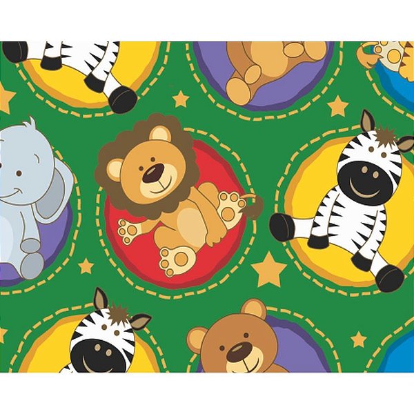 Papel de Presente Bobina Couchê 60CM MOD125 Bichos 2 100M