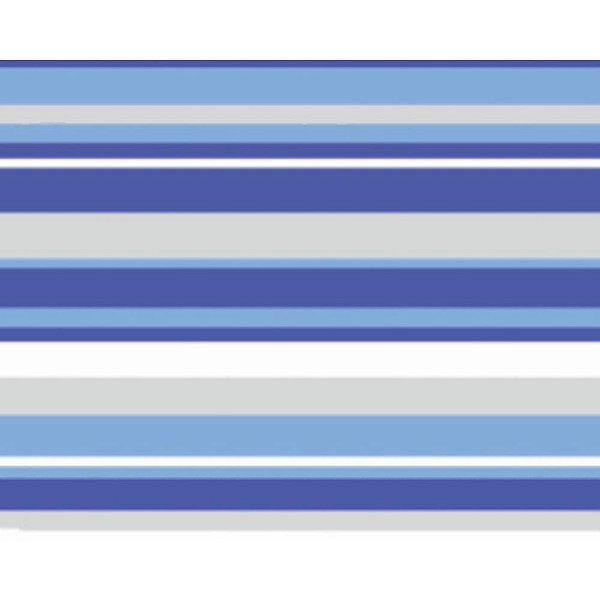 Papel Presente Bobina Couchê 40CM Listrado Azul MOD345 BO-100MTS