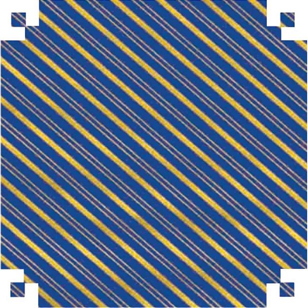 Papel Presente Bobina Couchê 40CM MOD. 160 Listrado AZUL/OURO - 100M