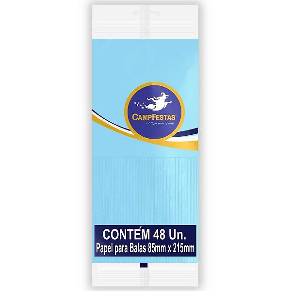 Papel para Bala Azclaro 90X220MM 1 Franja 48F