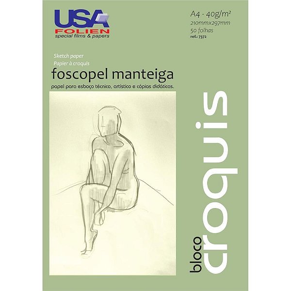 Papel Manteiga 40G Croquis A4 - Pacote com 50