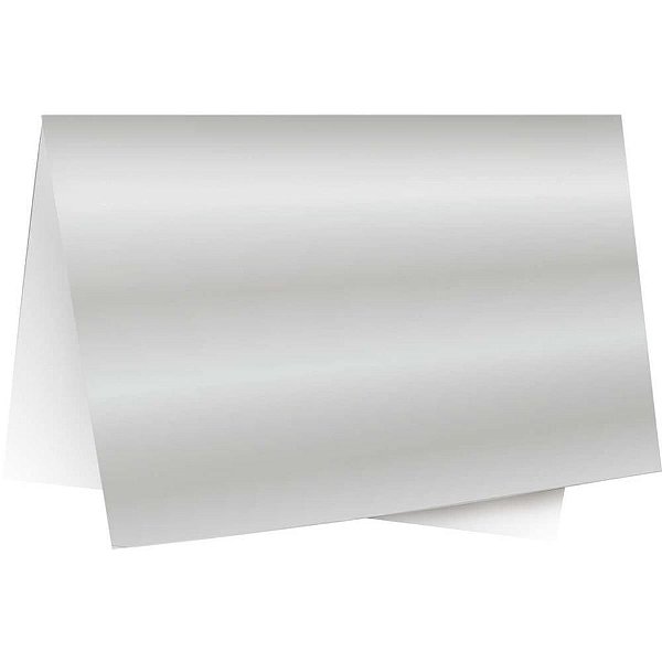 Papel Laminado 45X59CM Lamicor Prata - Pacote com 40
