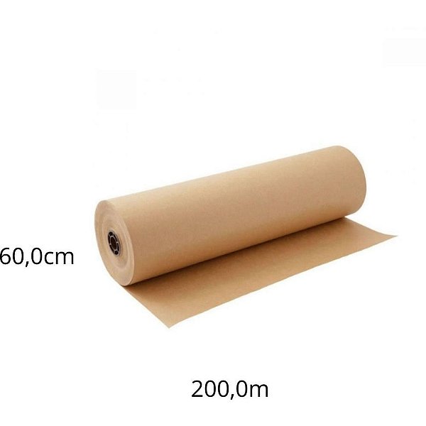 Papel KRAFT Bobina 60CMX200M 80G Natural