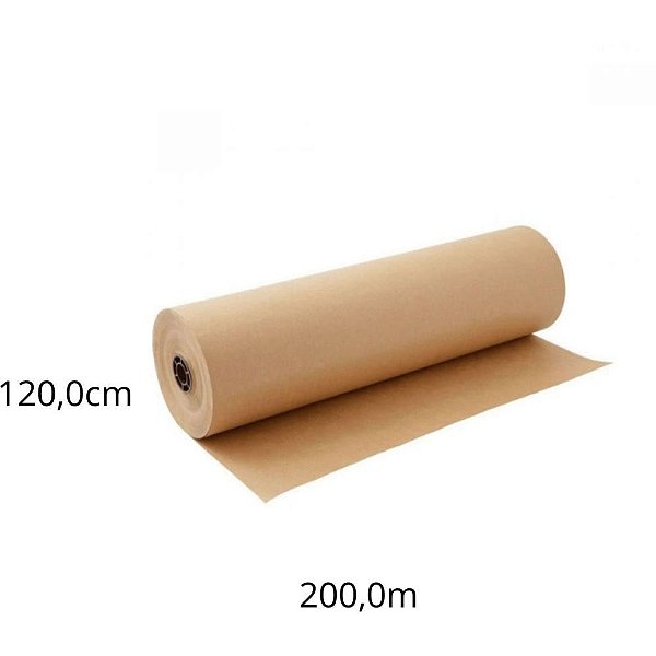 Papel KRAFT Bobina 120CM X 200M 80G Natural
