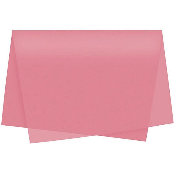 Papel Folha de Seda Rosa Escuro 48X60CM 20G Pacote com 100