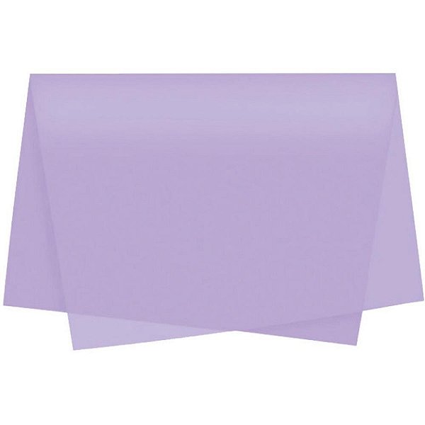 Papel Folha de Seda Lilás 48X60CM 20G Pacote com 100 Folhas