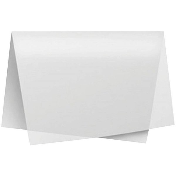 Papel Folha de Seda Branco 48X60CM 20G - Pacote com 100