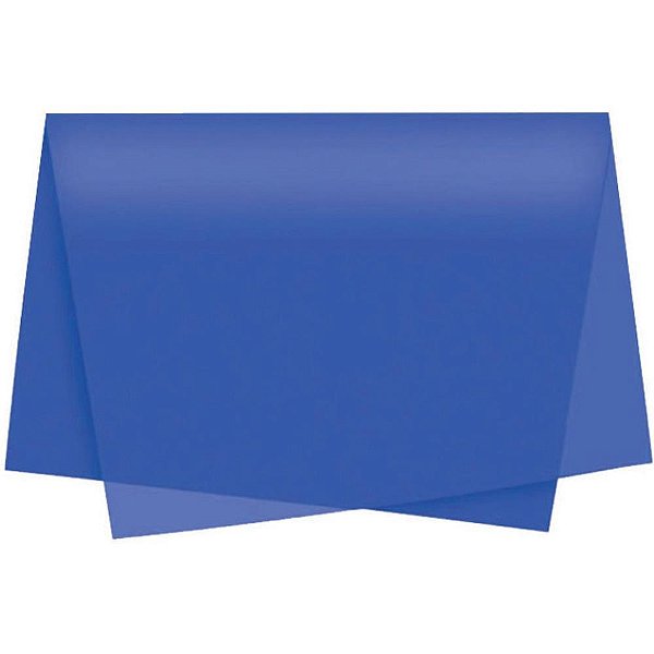 Papel Folha de Seda Azul Escuro 48X60CM 20G - Pacote com 100 Unidades