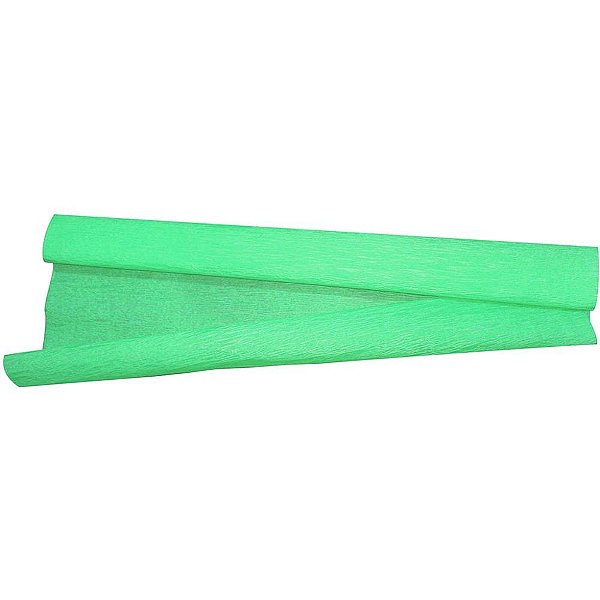 Papel Crepom Verde Claro 48CM X 2M - Pacote com 10