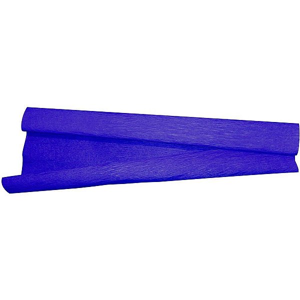 Papel Crepom 48CM X 2M Azul Escuro - Pacote com 10 Unidades