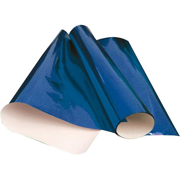Papel Cartolina Laminado 48X60CM Azul Pacote com 20