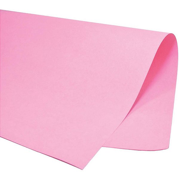 Papel Cartolina Dupla Face Color SET 48X66CM Rosa Claro - Pacote com 20