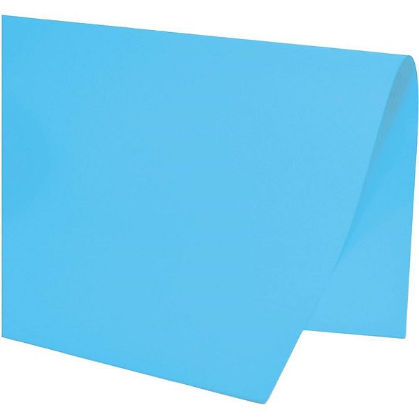 Papel Cartolina Dupla Face Color SET 48X66CM Azul Turquesa - Pacote com 20