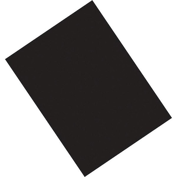 Papel Camurça 40X60CM Preto Pacote com 25 Unidades