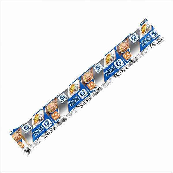 Papel Alumínio 30 CM X 7,5 M - Ideal para Embrulho de Alimentos