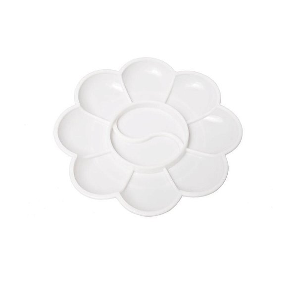 Paleta para Pintura Godê Plástica FLOR 13,7 CM - 10 Cavidades
