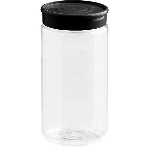 Organizador Multiuso Transparente Preto 350ML PCT com 06