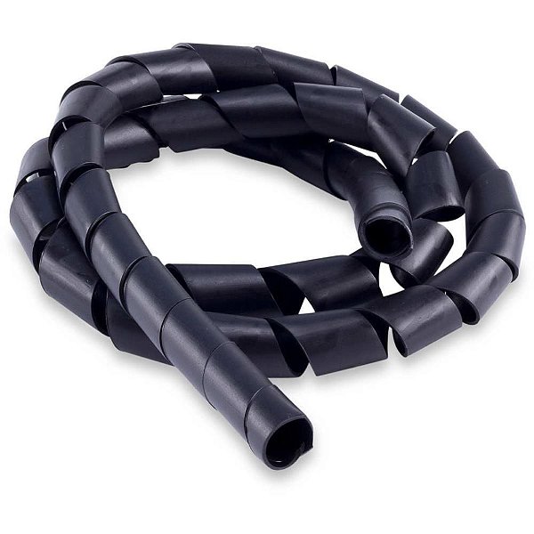 Organizador de Cabos Espiral 20MM X 1,5MM 3MTS Preto