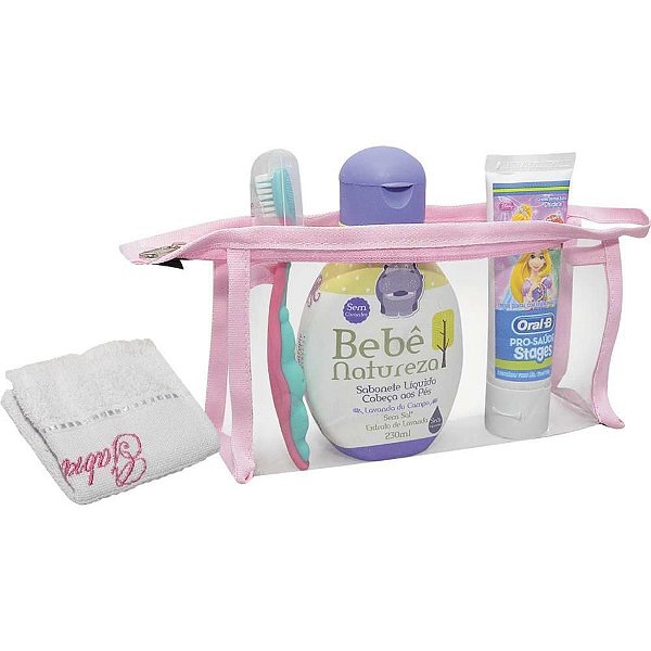 Necessaire Pequena Cores Sortidas 21X11X6CM Pacote com 3 Unidades