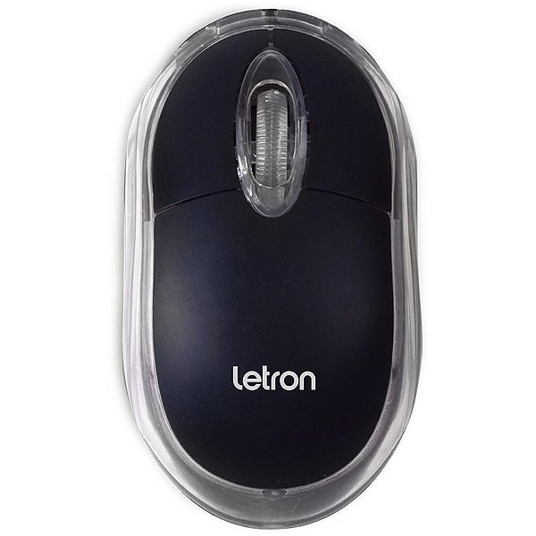 Mouse óptico USB Letron 800 DPI L-BLACK Precisão e Conforto