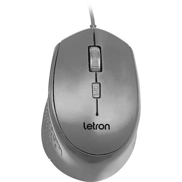 Mouse óptico USB Letron 1200 DPI Office JOB Cinza