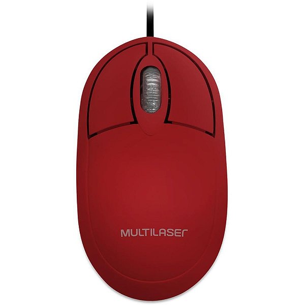 Mouse óptico USB Classic BOX FULL Vermelho 1200DPI