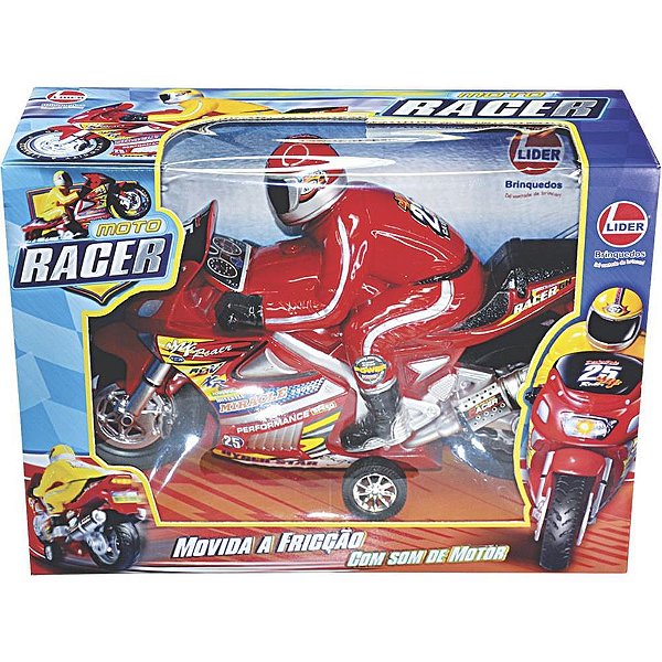 Moto Racer Movida a Fricção com Som Cores Sortidas