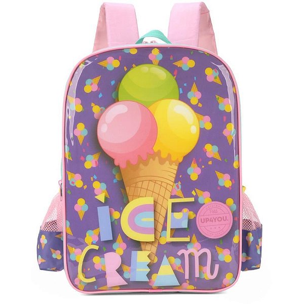 Mochila Infantil UP4YOU Sorvete Grande Rosa