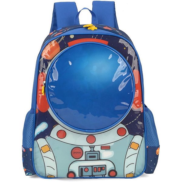 Mochila Infantil UP4YOU Astronauta Grande Azul