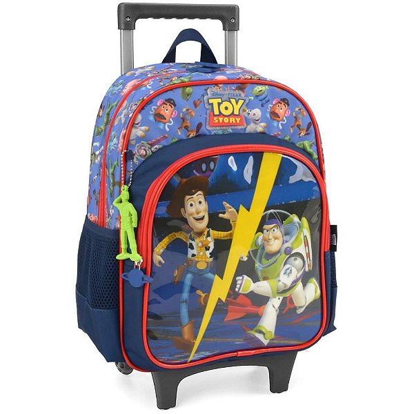 Mochila Infantil com Rodinha TOY STORY Azul Grande