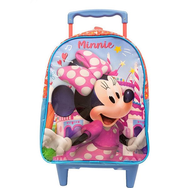 Mochila Infantil com Rodinha Minnie X2