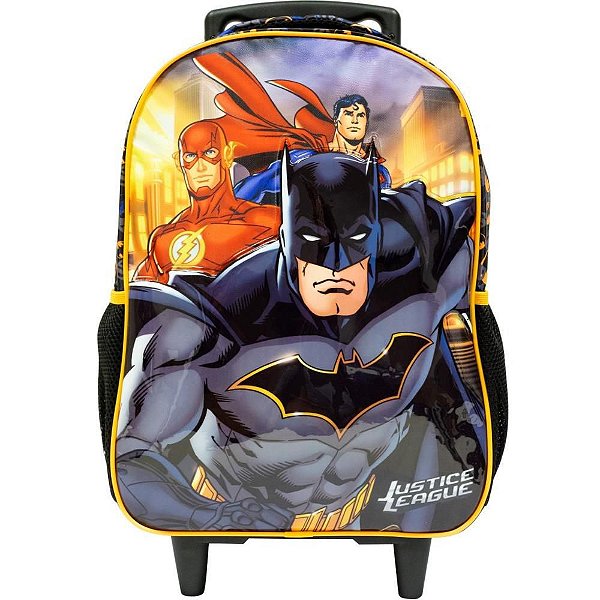 Mochila Infantil com Rodinha Liga da Justiça R