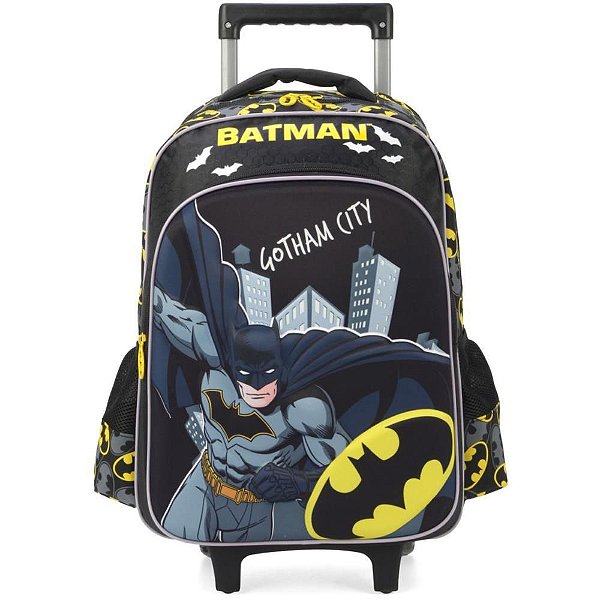 Mochila Infantil com Rodinha Batman GD PT