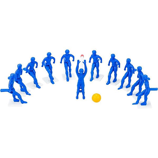 Miniatura Colecionável Futebol CLUB 1 Time Azul - 13 Peças