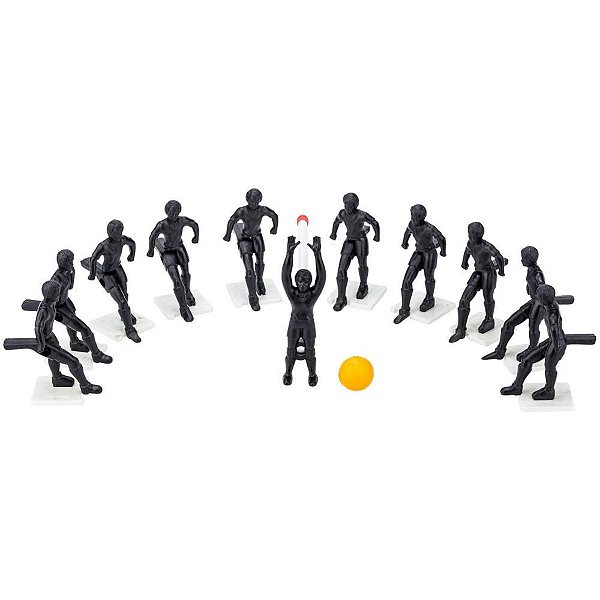 Miniatura Colecionável Futebol CLUB 1 Seleção Preto 13 Peças