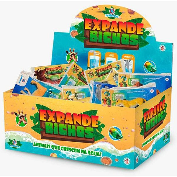 Miniatura Colecionável Expande Bichos - Pacote com 64 Unidades
