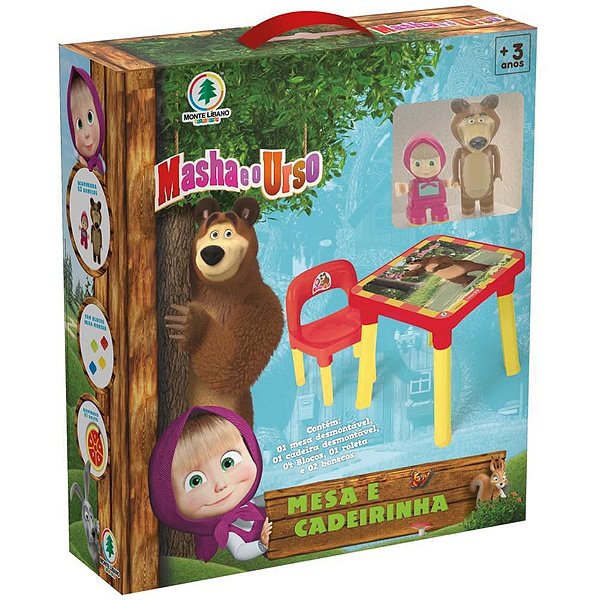 Mesinha e Cadeira Masha e o URSO Mesa com Cadeira (7896744800159)