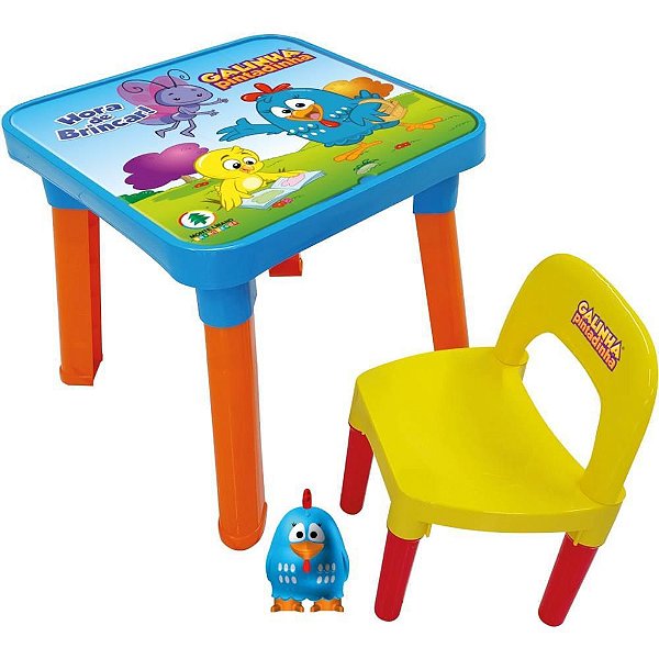 Mesinha e Cadeira Galinha Pintadinha Mesa+cadeir
