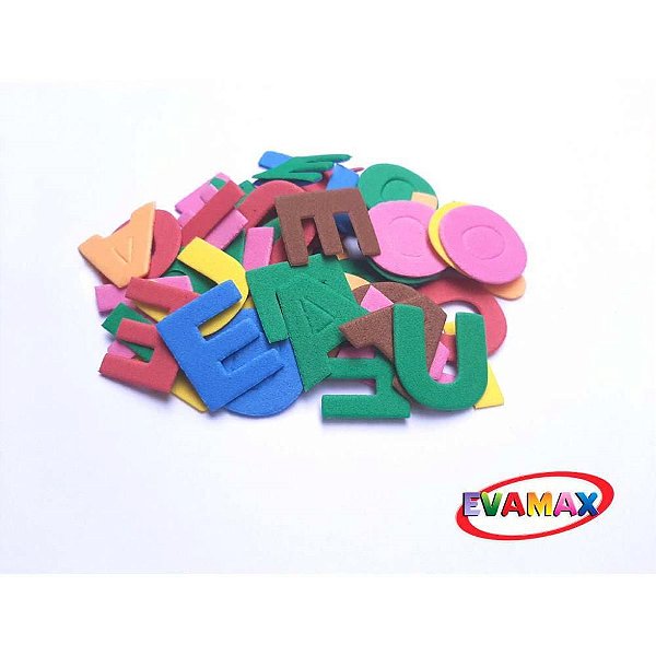 Material Didático EVA Recortado Vogais 60 Peças 3CM