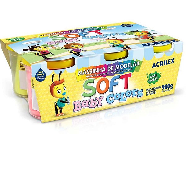 Massa para Modelar SOFT BABY Color 150G 6CORES